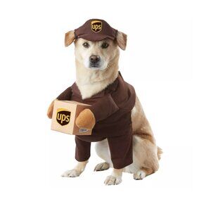 UPS Pal Dog Halloween Costume Size MEDIUM UPS Driver Costume for Dog